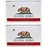 stidsds 2 Pack USA California Flag Patch Calif. CA State Flags Embroidered Patches US State Flags Military Tactical Hook and Loop Fastener Patch for Clothes Hat Backpacks Pride Decorations