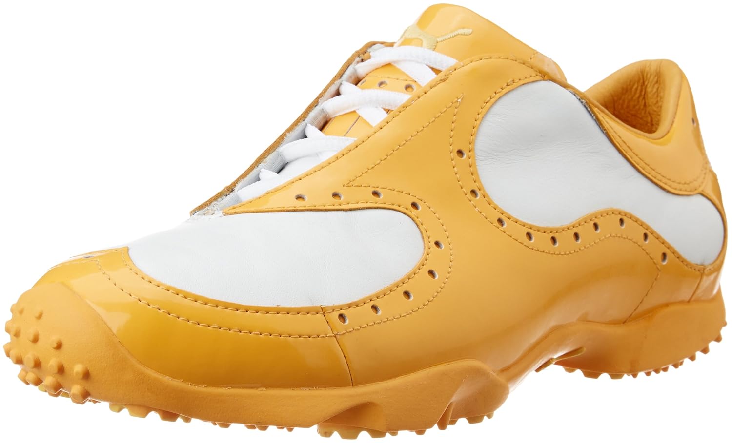 Puma Men's Pg Patent Gold Fusion White Aspen Gold Golf Shoes 6.5 UK