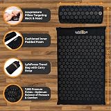 LyfeFocus Acupressure Mat & Pillow Set with Travel Bag Black view 4