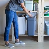 Curver 100% Recycled 30L Kitchen Lift Top Bin Dark Grey Lid view 5
