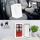 Koolatron Retro 6L Mini Fridge 12V AC/DC Portable Cooler Warmer White view 3