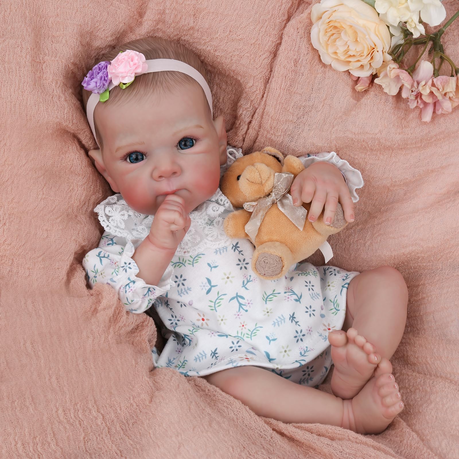 Photo 1 of WOOROY Reborn Baby Dolls Girl - 18 Inch Lifelike Handmade Realistic Newborn Baby Doll Real Life Soft Body with Gift for Kids Age 3+