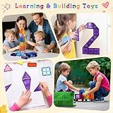 Xekel 100Pcs Magnetic Tiles STEM Building Blocks Educational Toys view 6