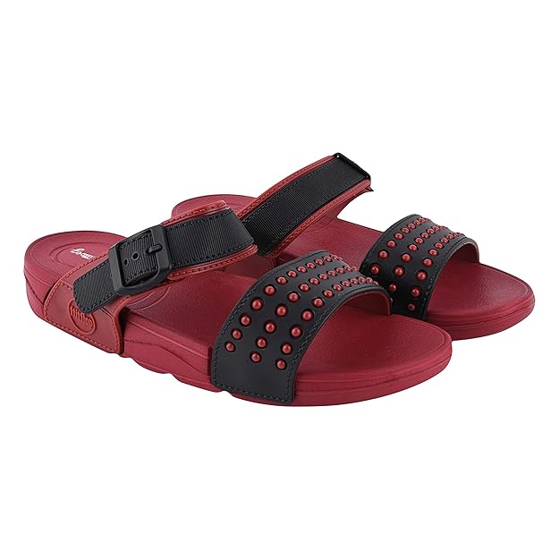 Buy Tattooz Womens Fashion Flats and Sandals Maroon at