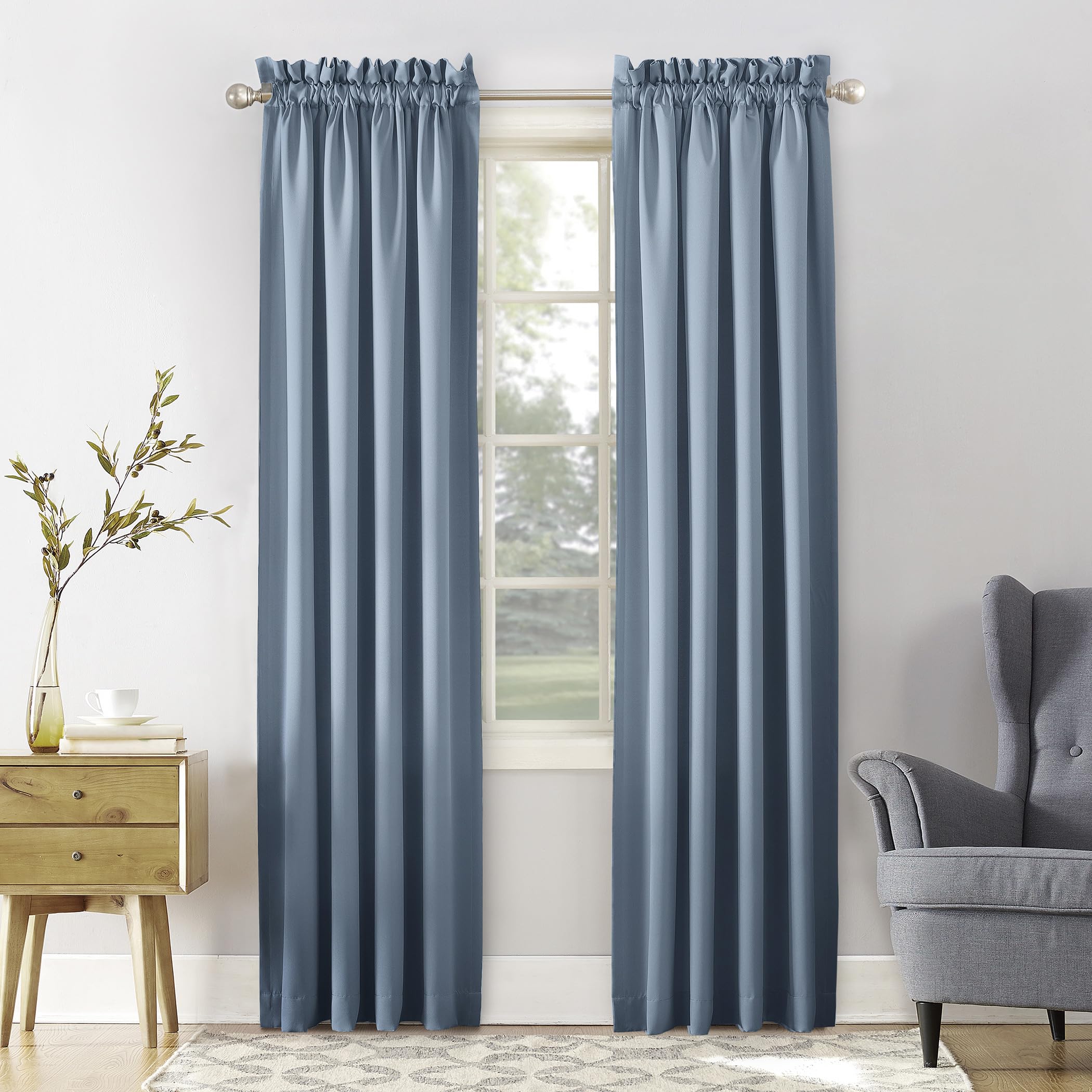 Sun Zero Barrow Energy Efficient Rod Pocket Curtain Single Panel — image 1