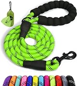 Taglory Rope Dog Lead with Padded Handle 1.0 cm Reflective Green 1.2 m