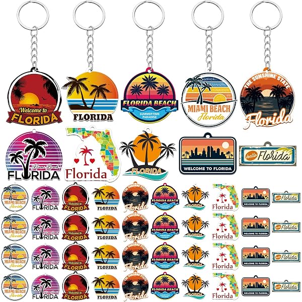 Toppa Ricamata Miami Beach Florida Da Stirare - Souvenir Mare Fai Da Te Per Abbigliamento E Borse
