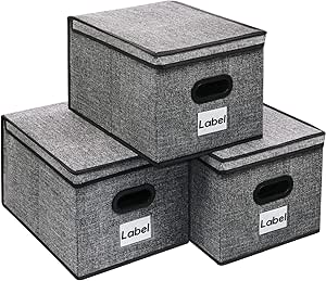homyfort Set de 3 Cajas de Almacenaje, Cubos de Tela ...