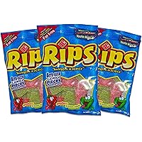 Amazon.com : Rips Licorice Bite Size Candy - Strawberry & Green Apple ...