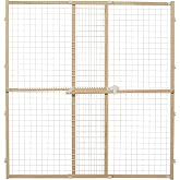 MidWest Homes for Pets Wire Mesh Pet Safety Gate, Dog Gate Expands From 29 - 50 Inches Wide, 44 Inches Tall, Wood, Powder Coated Wire