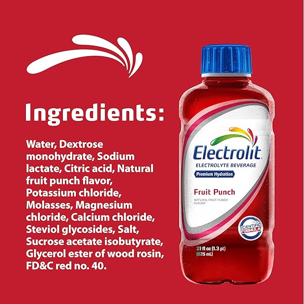 ELECTROLIT, ELECTROLYTE BEVERAGE, FRUIT PUNCH, 21 FL OZ BOTTLE )