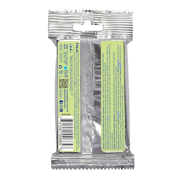 ESPONJABON CUCUMBER MELON, HYDRATING EFFECT, SPONGE INSIDE, SOAP OUTSIDE, MULTIFUNCTIONAL