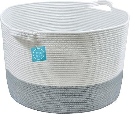 Grand Panier A Couverture Panier En Corde De Coton Pour Couvertures De Salon Taille 55 1 X 55 1 X 35 1 Cm Grand Panier Pour Couvertures Panier A Linge Pour Bebe Amazon Fr Bebes Puericulture