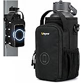 Veyro Magnetic Gym Bag with strong Magnetic Phone Holder - Gym water bottle bag holder for men and women - Compact Gym Crossbody Pouch - Compact Crossbody Pouch (Black)