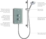 Mira Azora 9.8kW Thermostatic Electric Shower Frosted Glass Chrome 1.1634.011 view 8