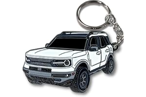 FOUR WHEEL BEAST Bronco Sport Keychain compatible with Ford Bronco Sport Accessories 2023 2024 4 door Car Key Chain Fob Cover