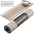TRIVETRUNNER Decorative Trivet and Kitchen Table Runners Handles Heat Up to 300F, Anti Slip, Hand Washable, and Convenient for Hot Dishes and Pots,Hand Washable (Jute and Lace)