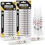 SOL 24pk Single Use Super Glue 1.5g Fast Bond Plastic Metal Leather Ceramic view 1