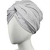 CONAIR Cotton Twist & Wrap Hair Towel, Fast Drying Ultra-Absorbent Hair Plop for All Types and Lengths, Turban-Style Cotton T