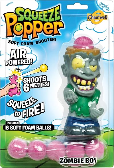Cheatwell Games Monster Zombie Popper Toy Foam Ball Shooter Age 4+