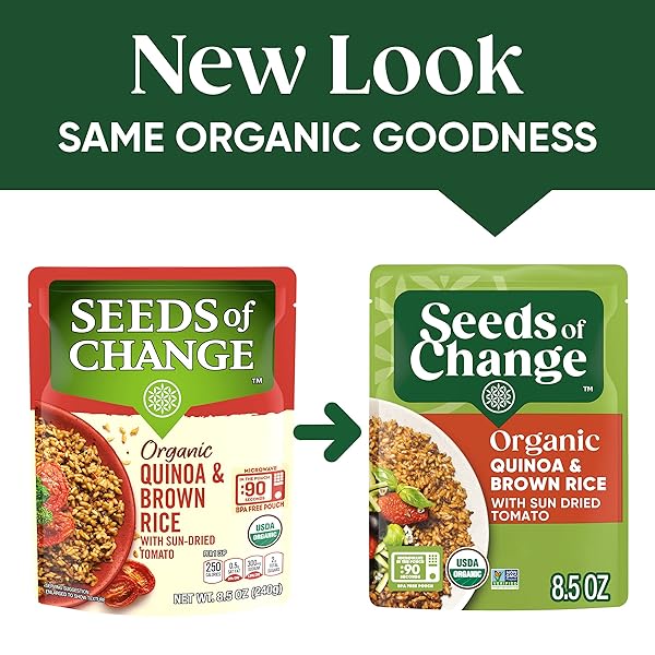 SEEDS OF CHANGE ORGANIC QUINOA & BROWN RICE WITH SUN-DRIED TOMATO, 8.5 OUNCES