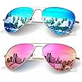 KALIYADI Classic Aviator Sunglasses for Men Women Driving Sun glasses Polarized Lens UV Blocking