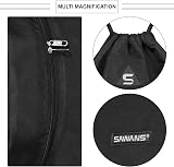 SAWANS Drawstring Gym Bag Waterproof Pocket Zipper Sack Black view 2