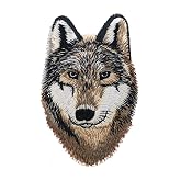 Riverbyland Iron On Patches Embroidered Wolf Pack of 3