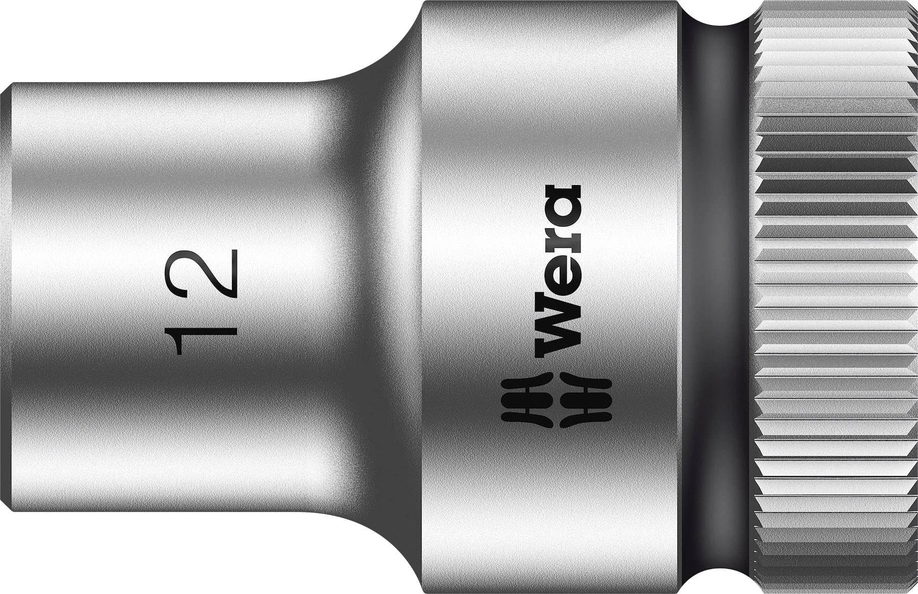 Wera 05003603001 Drive, Zyklop 8790 HMC Socket Ratchet Set 1/2, 12 mm, Silver/Black