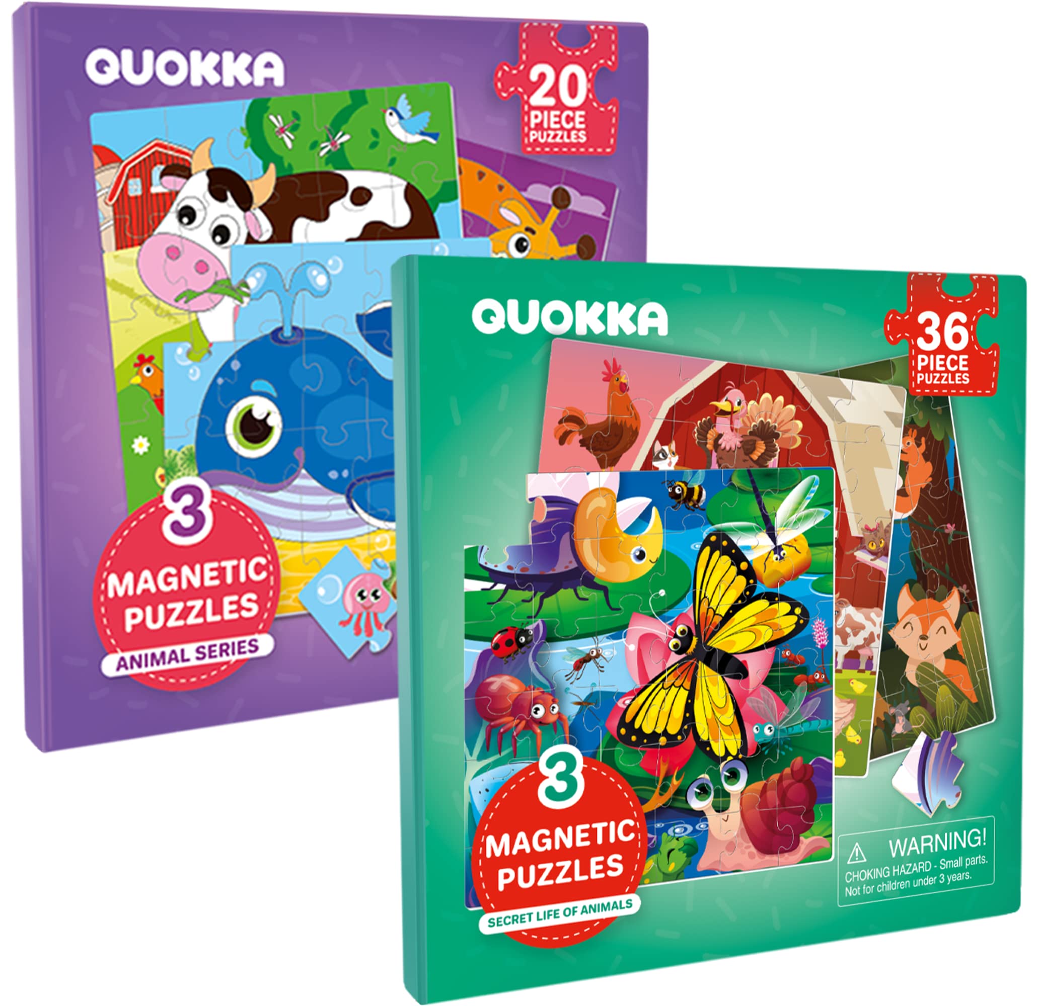 QUOKKA Magnetic Book Puzzles for Boys and Girls