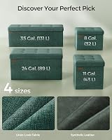SONGMICS MAZIE Collection Storage Ottoman Bench 110 cm Foldable Green view 6