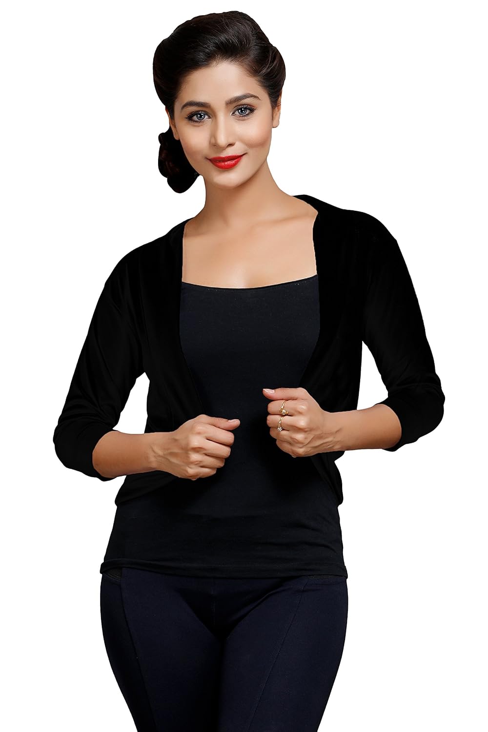 goodtry women's shrug-black