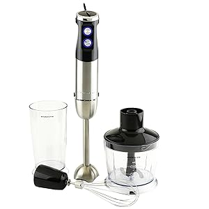 Ovente 6 Speed 3-in-1 Immersion Hand Blender