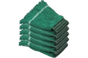 KLHB-YF Heavy Duty Wet Industrial Cleaning Mop Head – Mop Head Replacement Perfect Cotton Washable Mop Head Replacement for Commercial & Home Cleaning