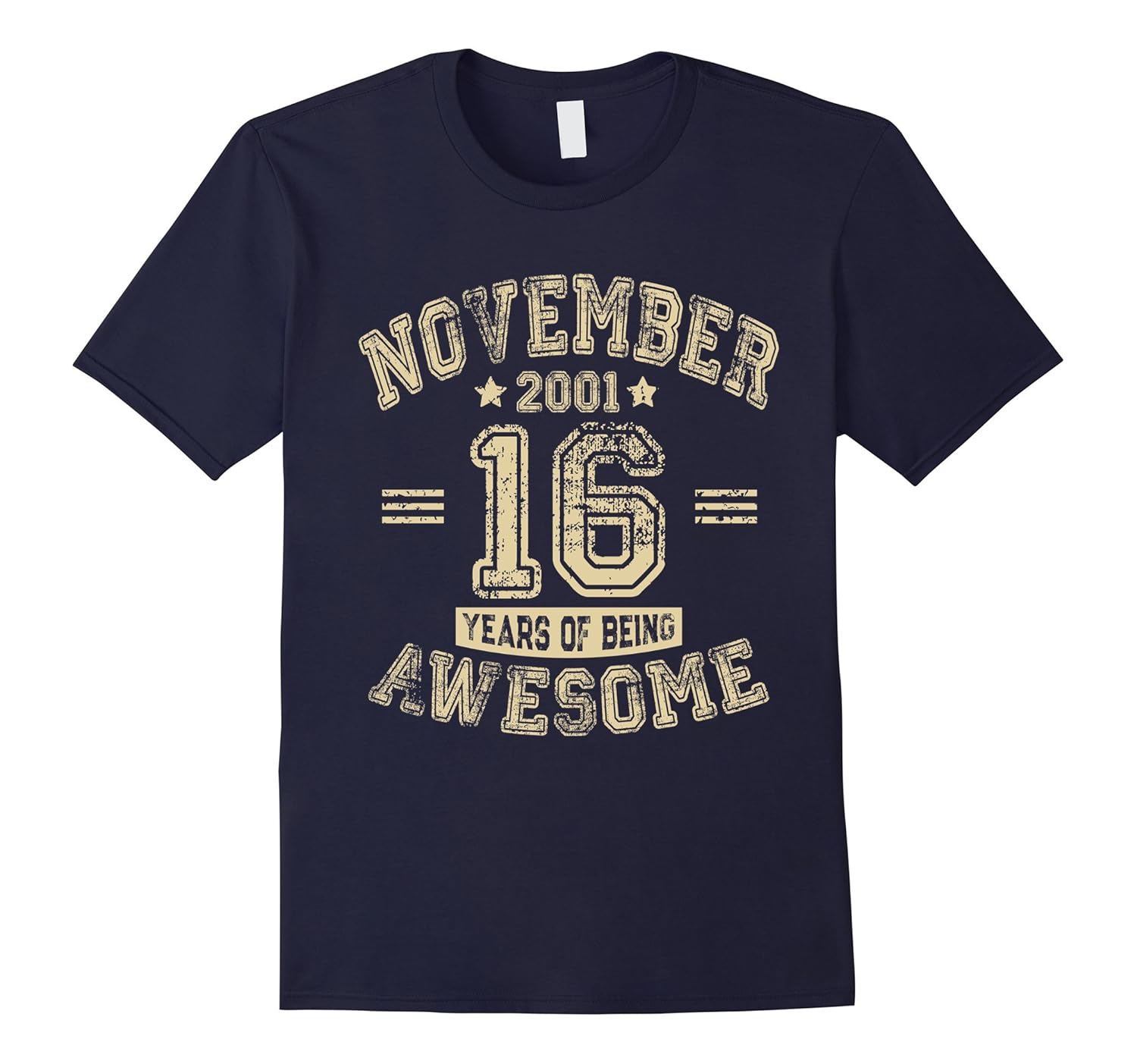 November 2001 - 16 Years Of Being Awesome T Shirt-Rose