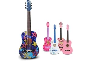 CB SKY 30” Star design Acoustic metal strings Guitar/Girls Gift/Kids Musical Toys/Musical Instrument (Blue)