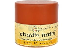 Shudh India Asafoetida Powder (Hing) Ground 3.5oz (100g) PET Jar ~ All Natural | Salt Free | Vegan | Non-GMO | Asafoetida Indian Spice | Best for Onion Garlic Substitute