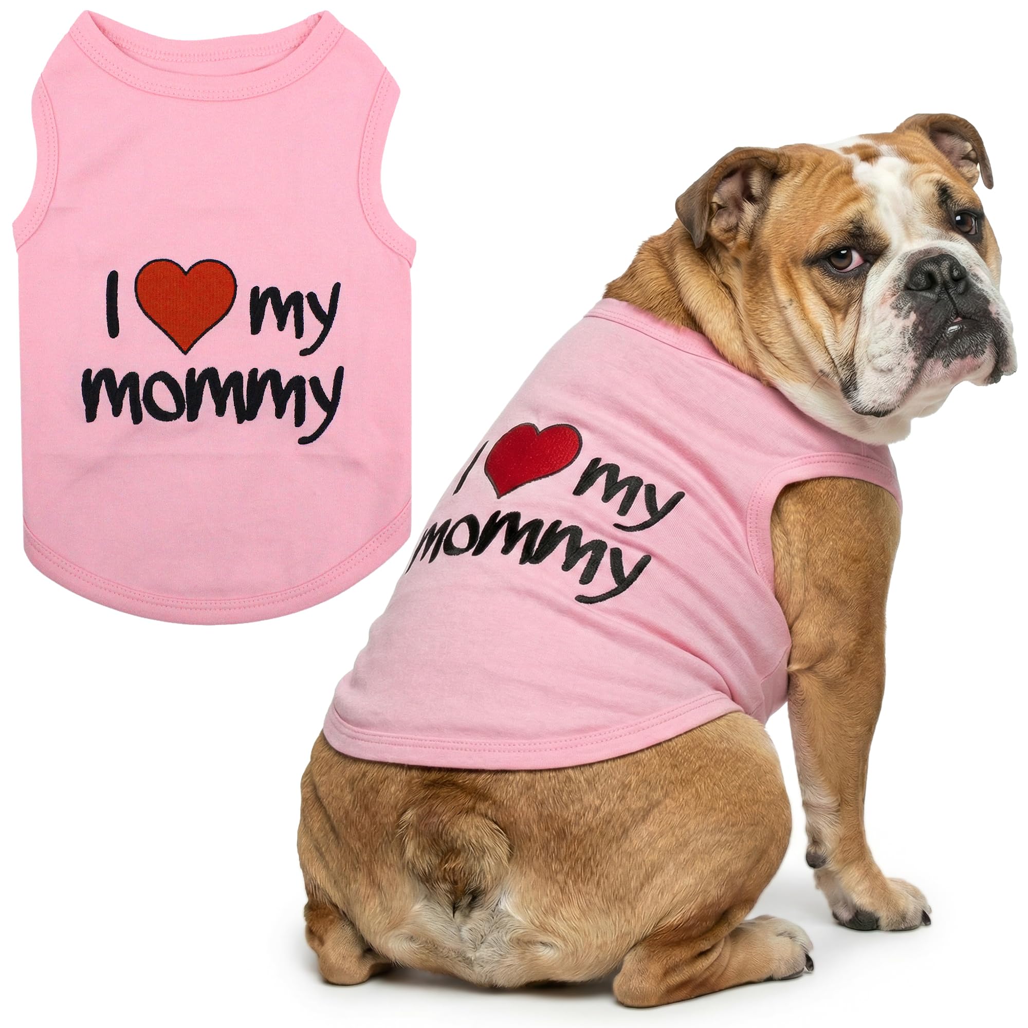 Parisian Pet I Love Mommy Dog T-Shirt, 3X-Large, Pink