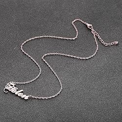 SKQIR Personalized Name Necklace Rose Gold