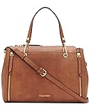 Calvin Klein Reyna Novelty Satchel, Caramel Combo