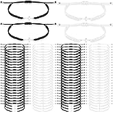 Sasylvia 100 Pcs Cross Bracelets Bulk Adjustable Christian Braided String Bracelets for Easter Graduation, Christian gift for Men, Women, Baptism, Church, Funerals, Friendship
