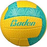 Baden | Fun Design | Official Size & Weight Indoor & Outdoor Volleyball | Bright & Beachy! Soft Touch Synthetic Leather, Durable Stitching |All Ages & Skill Levels