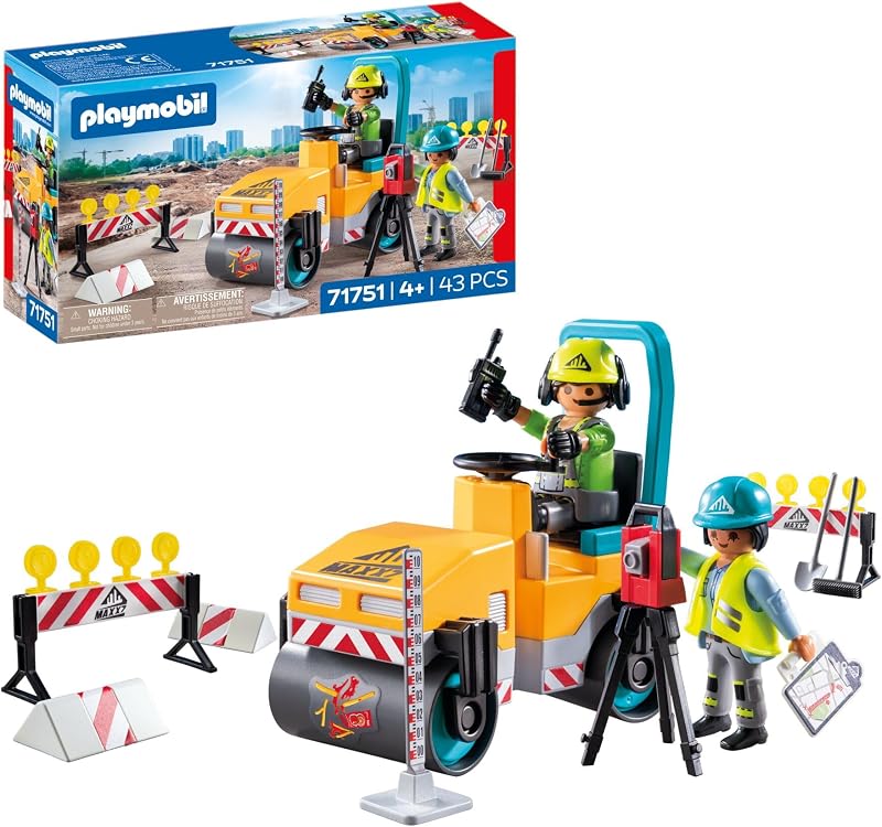 | Action Heroes | Chantier Routier | Jouet pour Enfants | Set de Construction | Jouet pour Enfants à partir de 4 Ans | 71751