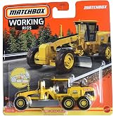 Matchbox Road Grader, Working Rigs 10/16 [Yellow], N3242