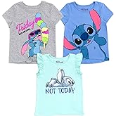 Disney Lilo & Stitch Girls 3 Pack T-Shirts Little Kid to Big Kid