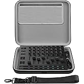 GEEKRIA Hard Shell Travel Case Compatible with Novation Launch Control XL 3, AlphaTheta SLAB MIDI Controller, Audio Mixer Carrying Bag (Dark Gray)
