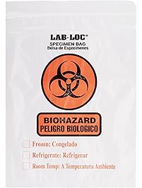 Biohazard Specimen Bags Ziploc 8x10 25/pkg