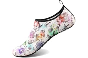 Tanamo Water Shoes for Women Men Quick-Dry Aqua Socks Swim Beach Shoes Barefoot Cruise Essentials Camping Accessories Pool Must Haves Size 7 8 9