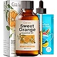 Gya Labs Orange Essential Oil for Diffuser & Skin - Huge 4 Fl Oz - 100% Pure Natural Sweet Orange Oil for Massage, Face, Cleaning & Candle Making Scent