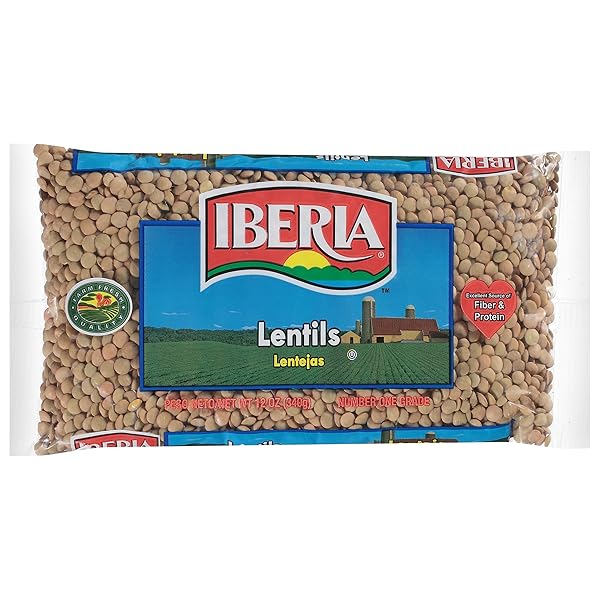 IBERIA DRY LENTILS, 12 OZ